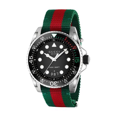 green gucci watch mens|gucci dive watch 45mm.